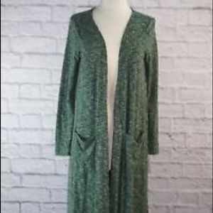 LulaRoe Duster, heathered green